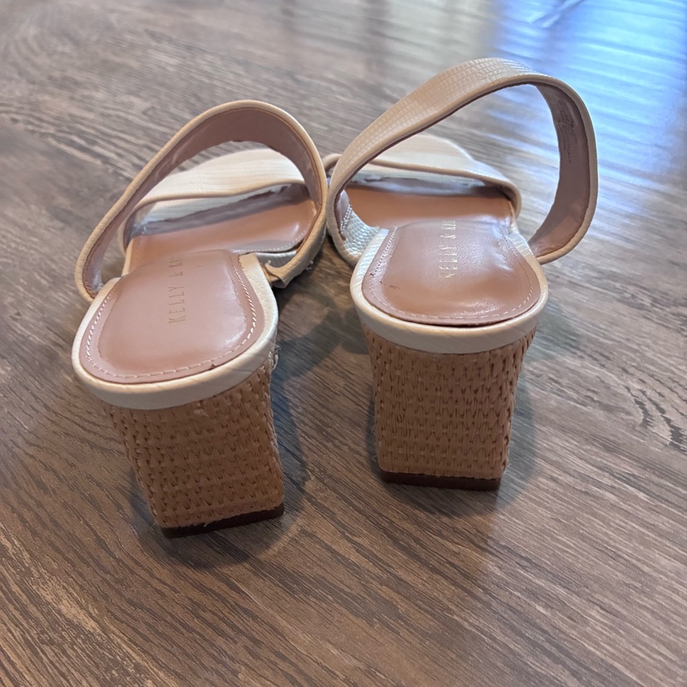 Kelly & Katie Heeled Sandals Cream Size 6.5 - Picture 6 of 6